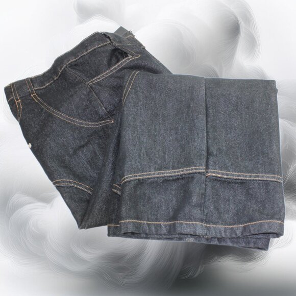 Fine Culture Ebony V6, Urban Street Wear Black Baggies Jean, Size Medium - Picture 8 of 11